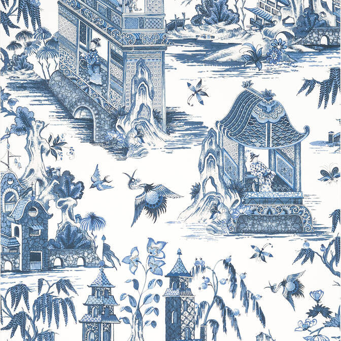 Grand Palace Blue and White T13614 by Thibaut Wallpaper Thibaut Wallpaper Grand Palace Blue and White T13614Wallpaper Grand Palace Non Woven Wallpaper UNITED STATES </p><p>Repeat: V: 36 27 - Fabric Carolina -