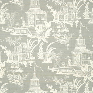 Empress Court Grey T13652 by Thibaut Designer Wallpaper