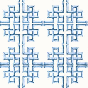 Boca Bamboo Blue T13901 by Thibaut Designer Wallpaper