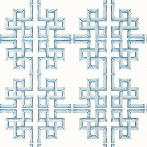 Boca Bamboo Spa Blue T13902 by Thibaut Designer Wallpaper