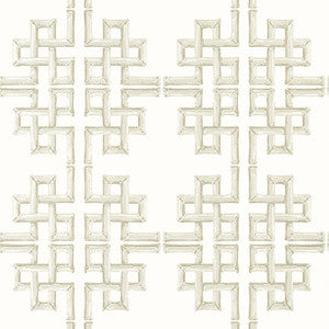 Boca Bamboo Beige T13905 by Thibaut Designer Wallpaper