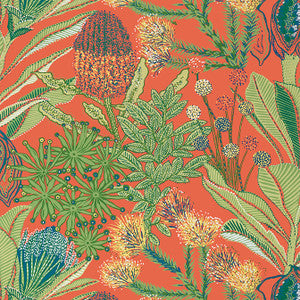 Protea Coral T13906 by Thibaut Designer Wallpaper