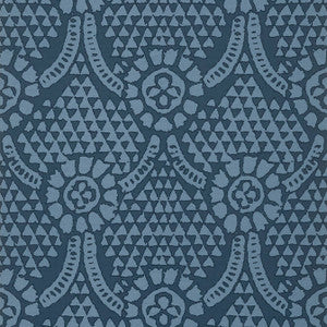 Chamomile Navy T14315 by Thibaut Designer Wallpaper