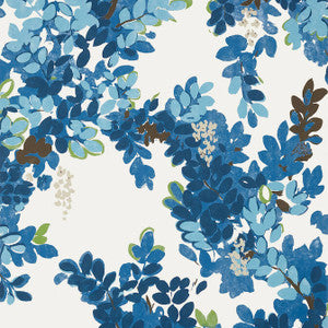 Central Park Blue and Green T14330 by Thibaut Designer Wallpaper