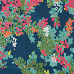 Central Park Navy and Pink T14331 by Thibaut Designer Wallpaper