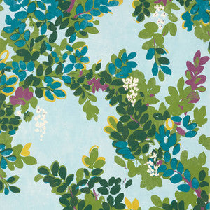 Central Park Sky Blue T14334 by Thibaut Designer Wallpaper