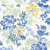 Spring Garden Blue and White T14336 by Thibaut Designer Wallpaper