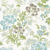 Spring Garden Spa Blue T14339 by Thibaut Designer Wallpaper