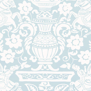 Galway Spa Blue T14360 by Thibaut Designer Wallpaper