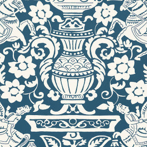 Galway Navy T14362 by Thibaut Designer Wallpaper