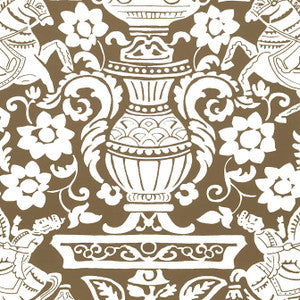 Galway Brown T14364 by Thibaut Designer Wallpaper