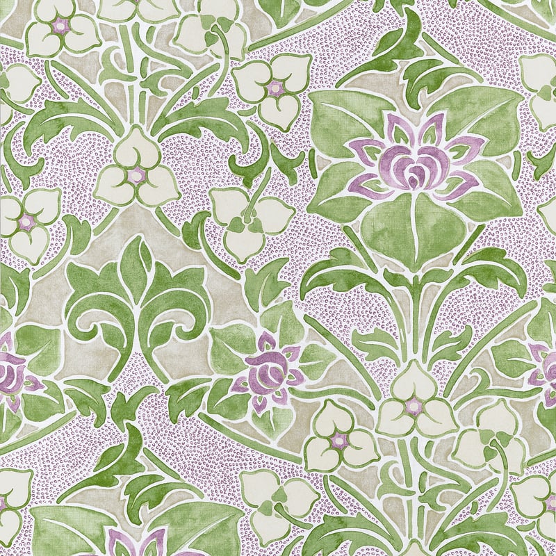 WOODFORD Lilac T14603 by Thibaut Designer Wallpaper