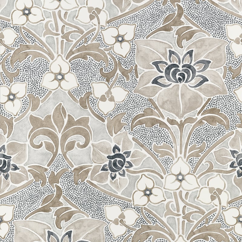 WOODFORD Natural T14605 by Thibaut Designer Wallpaper