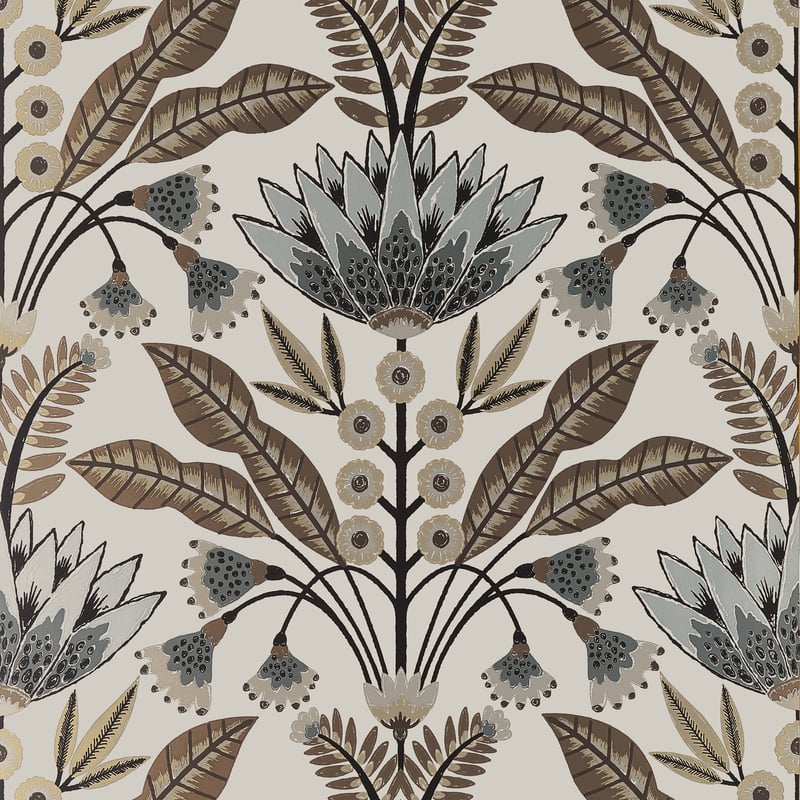 LOTUS Natural T14607 by Thibaut Designer Wallpaper