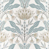 LOTUS Spa Blue T14611 by Thibaut Designer Wallpaper