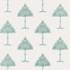 MAY TREE Spa Blue T14613 by Thibaut Designer Wallpaper