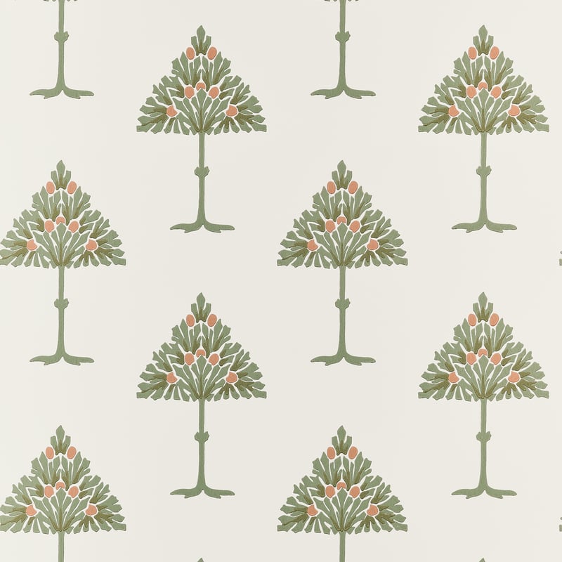 MAY TREE Sage T14614 by Thibaut Designer Wallpaper
