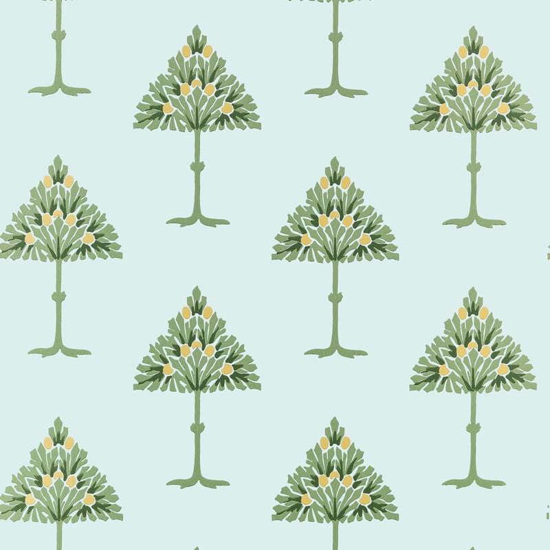 MAY TREE Seaglass T14617 by Thibaut Designer Wallpaper