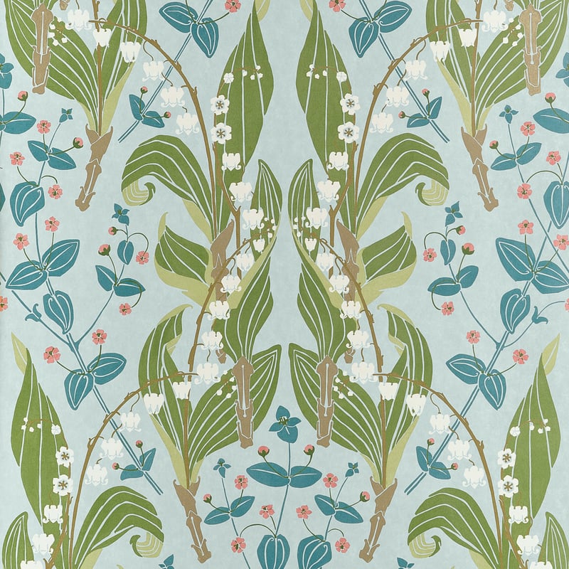 HARBOR SPRINGS Spa Blue T14618 by Thibaut Designer Wallpaper
