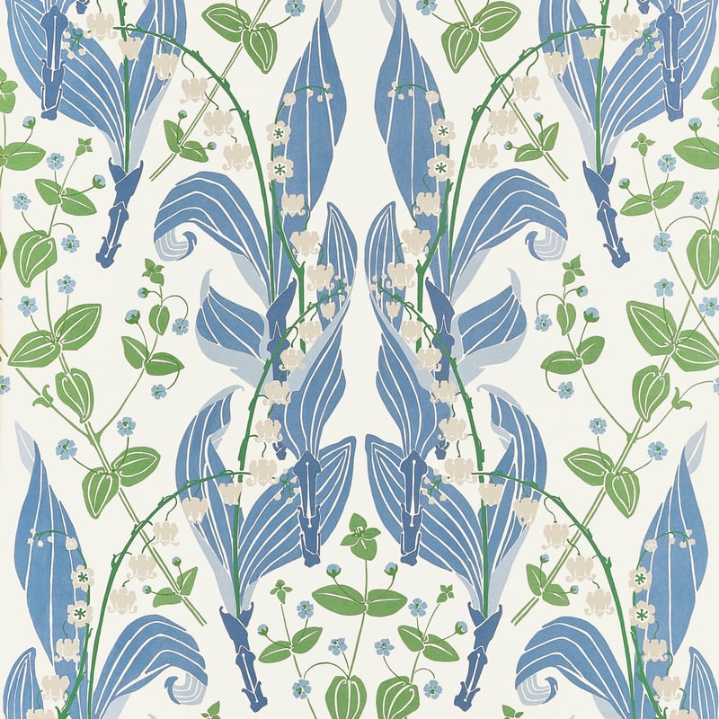 HARBOR SPRINGS Blue T14620 by Thibaut Designer Wallpaper