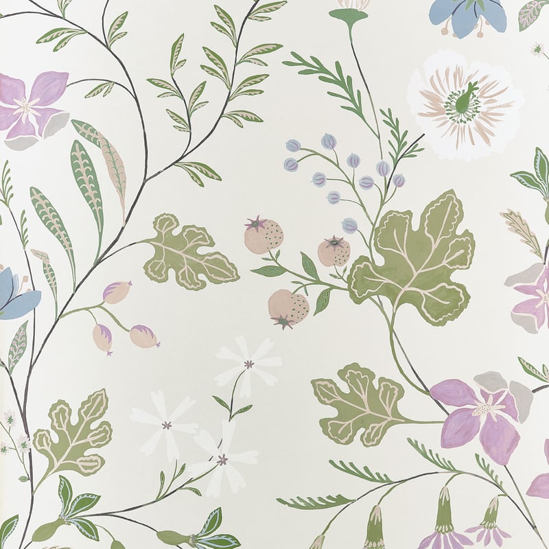 BLOOM Lilac T14623 by Thibaut Designer Wallpaper