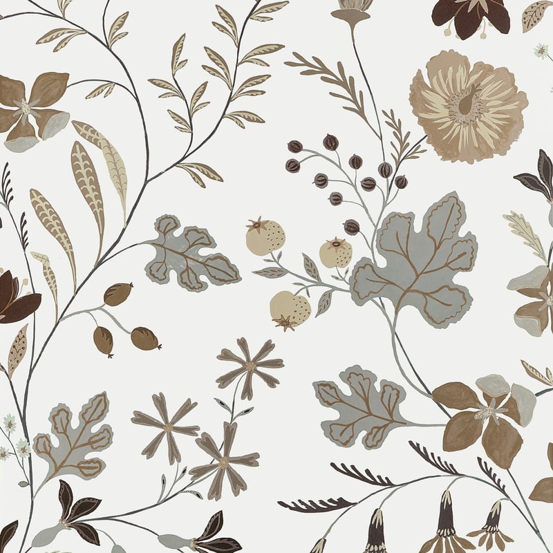 BLOOM Natural T14624 by Thibaut Designer Wallpaper