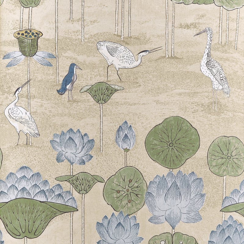MALEA Sage T14638 by Thibaut Designer Wallpaper