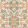 MARGAUX Apricot and Sage T14646 by Thibaut Designer Wallpaper