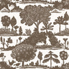 LA FORÊT Brown T14653 by Thibaut Designer Wallpaper