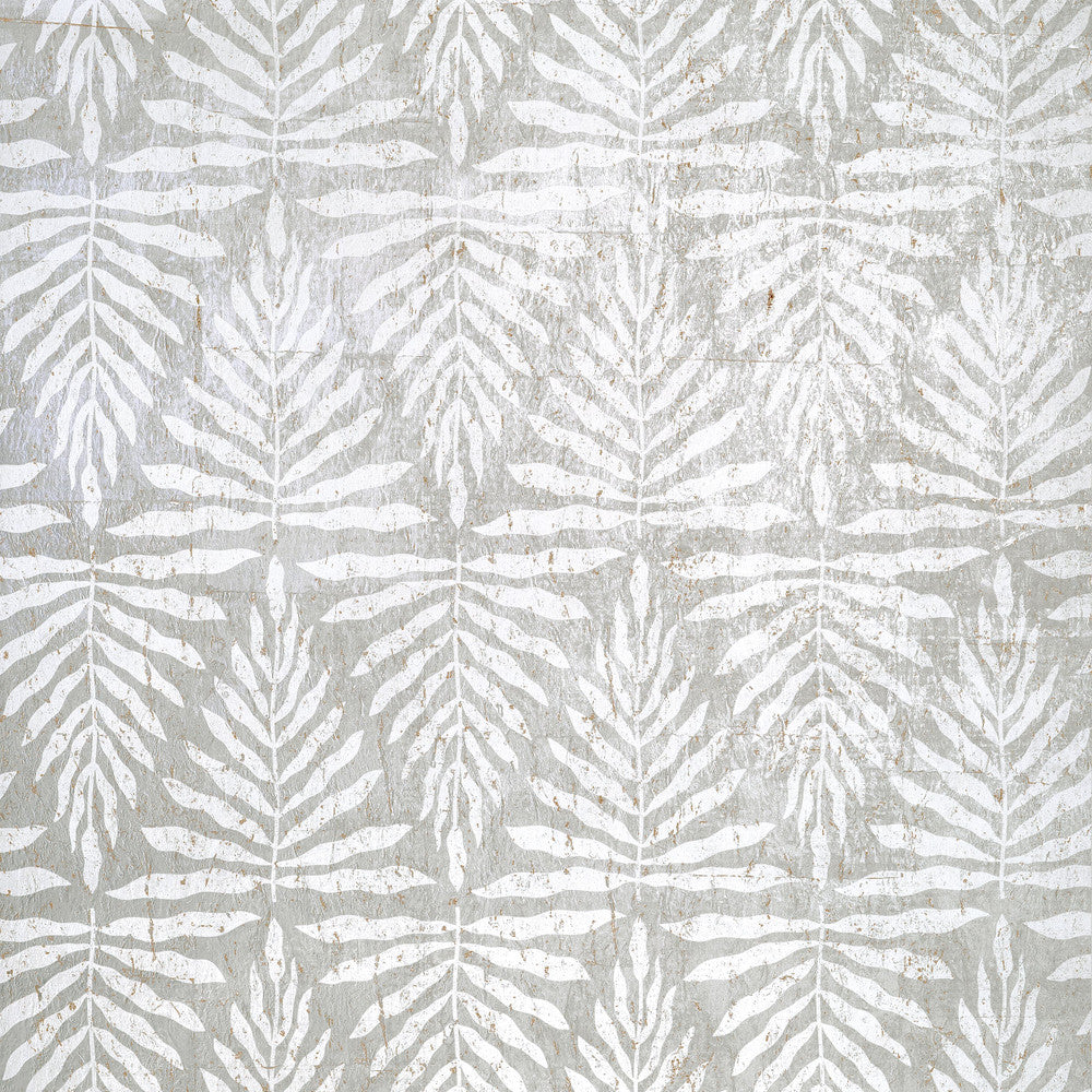 Gasparilla Metallic Silver and White T15813  by Thibaut Wallpaper Thibaut Wallpaper Gasparilla Metallic Silver and White T15813 Wallpaper ISLANDER Natural Cork Wallpaper  U.S.A </p><p>Repeat: H: , V: 11.75  (29.84 cm) 36 in  (91.44 cm) - Fabric Carolina -