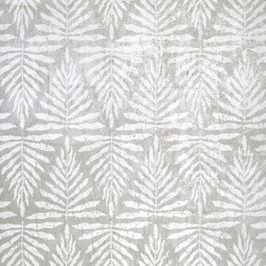 Gasparilla Metallic Silver and White T15813  by Thibaut Designer Wallpaper