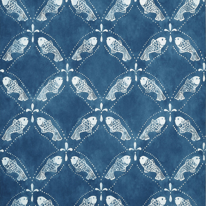 Santorini Navy T15834  by Thibaut Wallpaper Thibaut Wallpaper Santorini Navy T15834 Wallpaper ISLANDER Non-Woven Vinyl Wallpaper  U.S.A </p><p>Repeat: H: , V: 20.75  (52.70 cm) 27 in  (68.58 cm) - Fabric Carolina -