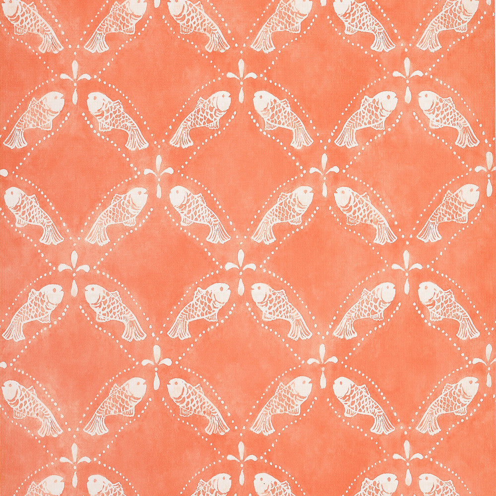 Santorini Coral T15836  by Thibaut Wallpaper Thibaut Wallpaper Santorini Coral T15836 Wallpaper ISLANDER Non-Woven Vinyl Wallpaper  U.S.A </p><p>Repeat: H: , V: 20.75  (52.70 cm) 27 in  (68.58 cm) - Fabric Carolina -