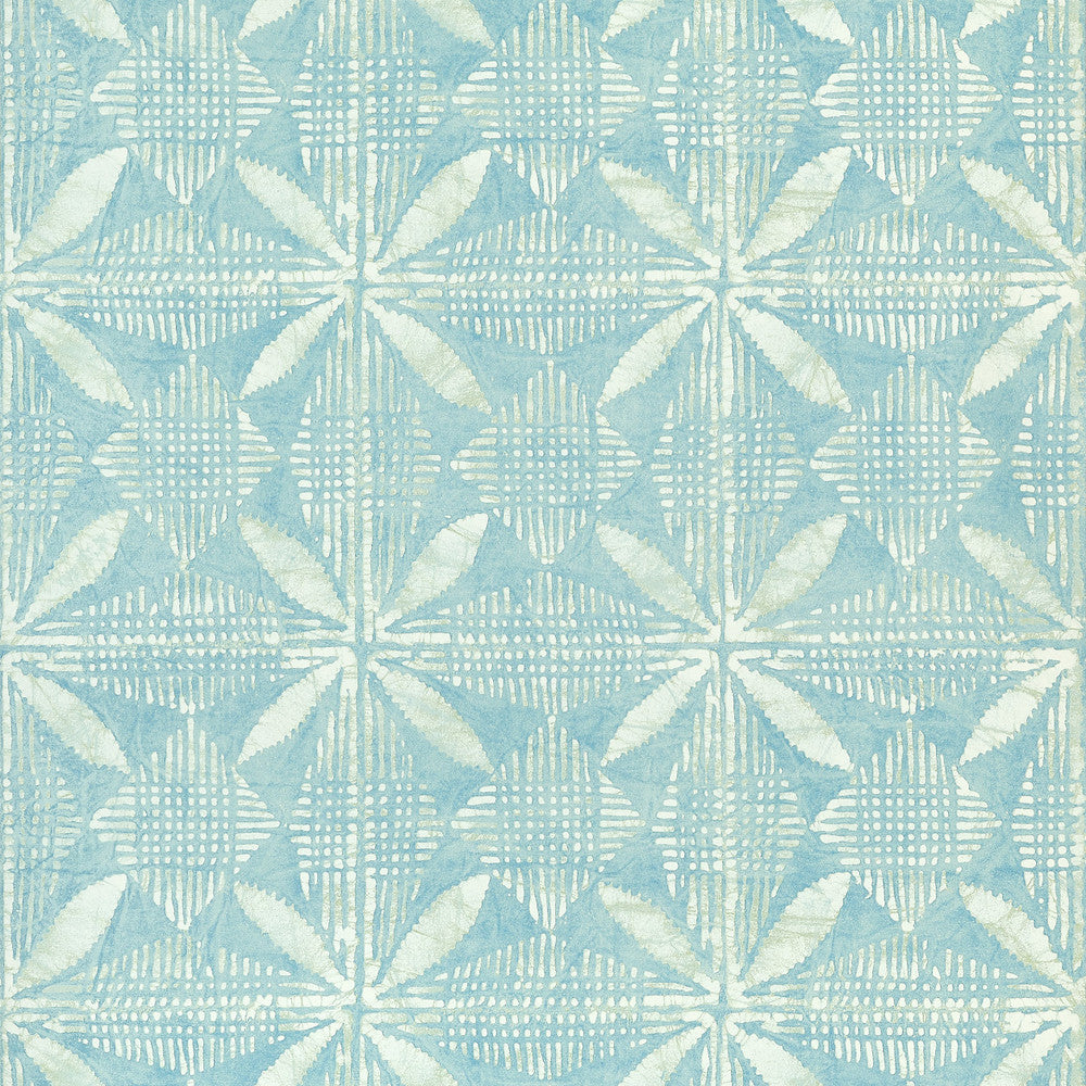 Tortuga Batik Turquoise T15841  by Thibaut Wallpaper Thibaut Wallpaper Tortuga Batik Turquoise T15841 Wallpaper ISLANDER Non Woven Wallpaper  U.S.A </p><p>Repeat: H: , V: 18  (45.72 cm) 27 in  (68.58 cm) - Fabric Carolina -