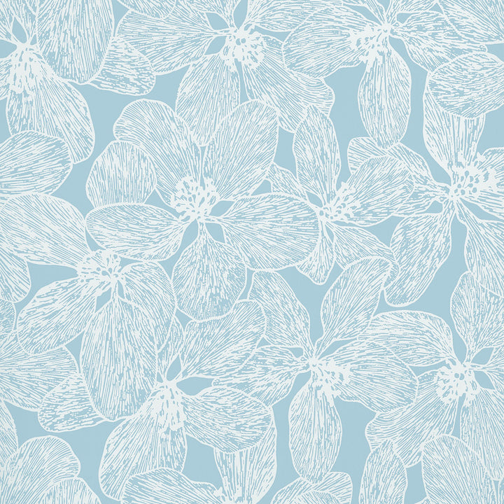 Island Orchid Light Blue T15847  by Thibaut Wallpaper Thibaut Wallpaper Island Orchid Light Blue T15847 Wallpaper ISLANDER Non Woven Wallpaper  U.S.A </p><p>Repeat: H: , V: 36  (91.44 cm) 27 in  (68.58 cm) - Fabric Carolina -