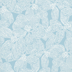 Island Orchid Light Blue T15847  by Thibaut Designer Wallpaper