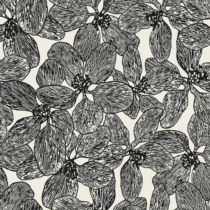 Island Orchid Black and White T15848  by Thibaut Wallpaper Thibaut Wallpaper Island Orchid Black and White T15848 Wallpaper ISLANDER Non Woven Wallpaper  U.S.A </p><p>Repeat: H: , V: 36  (91.44 cm) 27 in  (68.58 cm) - Fabric Carolina -