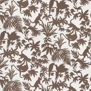 St. Kitts Brown T15860  by Thibaut Designer Wallpaper