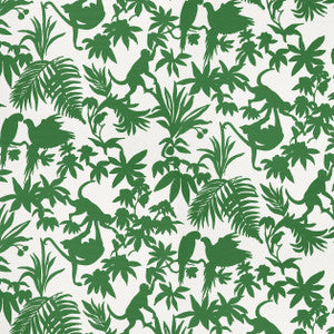 St. Kitts Green T15862  by Thibaut Designer Wallpaper