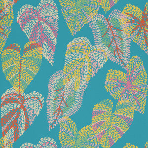 Delila Turquoise T15864  by Thibaut Designer Wallpaper