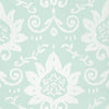 BRIDGEWATER DAMASK Aqua T160 by Thibaut Designer Wallpaper