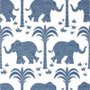 Elephant Navy T16200 by Thibaut Designer Wallpaper