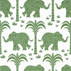Elephant Green T16201 by Thibaut Designer Wallpaper