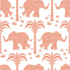 Elephant Coral T16203 by Thibaut Designer Wallpaper