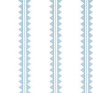 Agave Stripe French Blue T16228 by Thibaut Designer Wallpaper