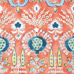 Mendoza Suzani Coral T16243 by Thibaut Designer Wallpaper