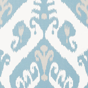 Indies Ikat French Blue T16248 by Thibaut Designer Wallpaper