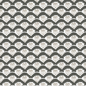 Emily Black and Beige T16252 by Thibaut Designer Wallpaper