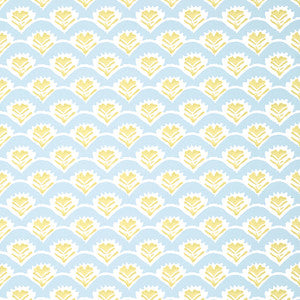 Emily Yellow and Blue T16253 by Thibaut Designer Wallpaper
