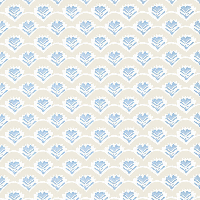 Emily Beige and Blue T16256 by Thibaut Wallpaper Thibaut Wallpaper Emily Beige and Blue T16256Wallpaper Kismet Wallpaper U.S.A. </p><p>Repeat: V: 4.25 27 - Fabric Carolina -